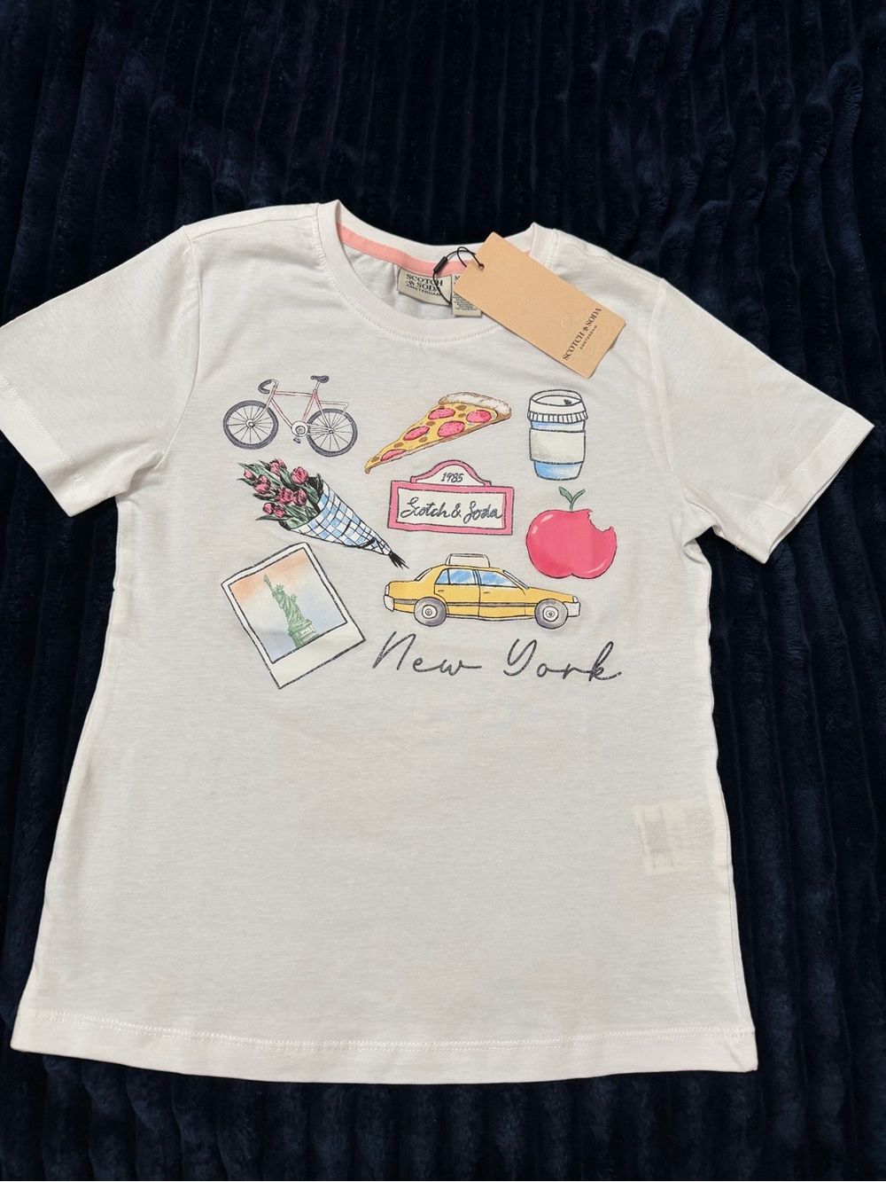 Scotch & Soda Kids White New York Icon Graphic Tee